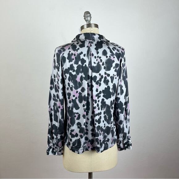 Cloth & Stone Grey Leopard Print Button Down Shirt - Picture 6 of 8